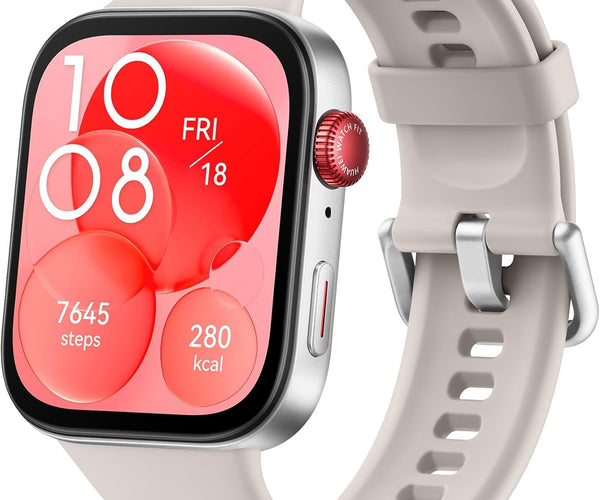 HUAWEI WATCH FIT 3 Smartwatch for men women, iOS & Android, Up to 10 Days Battery Life, Bluetooth Calls, GPS Smartwatch, Aluminum Case, AMOLED Display, Health&Fitness Tracker, White strap