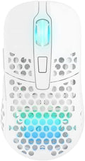 Xtrfy M42 - Wireless Gaming Mouse - Superlight and Optimised for E-Sports - with 2.4 GHz Radio and RGB Lighting - Adjustable Modular Housing with 2 Sizes included - Rechargeable, White