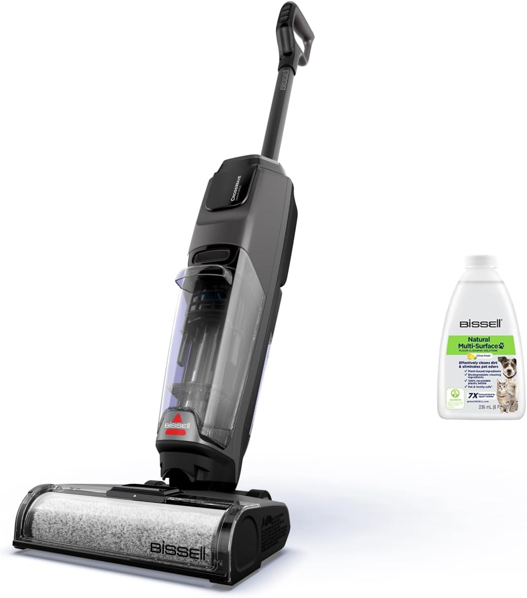 BISSELL CrossWave OmniForce, Wet and Dry Vacuum Cleaner, Powerful Floor Cleaner Machine, Multi-Surface, Cordless Vacuum Cleaner with Turbo Mode & Vacuum-Only Mode, Wet Vac up to 240m2, 69 dBA