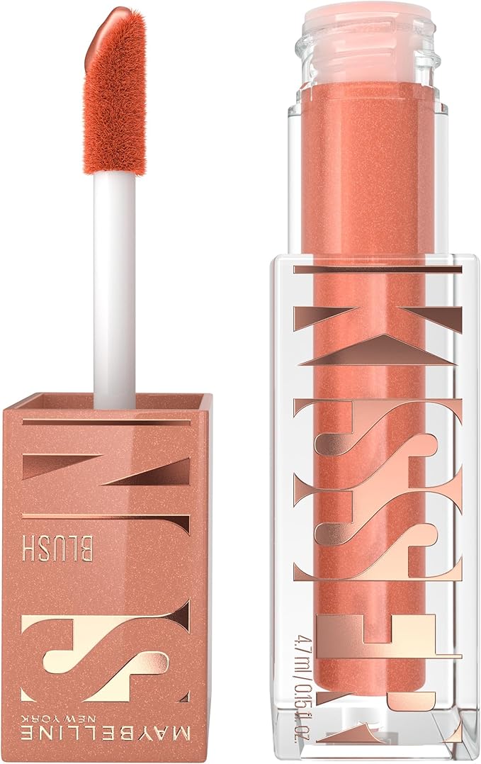 Maybelline New York, SUNKISSER, Multi-Purpose Illuminating Liquid Blush, Blush, Highlighter and Bronzer, Healthy Glow, Tanned Complexion, Glowy Makeup, Shade: Sol Search - 4.7 ml