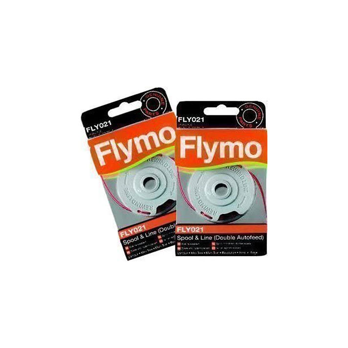 Flymo Two Packs of Genuine Double Autofeed Spool and Trimmer Line FLY021