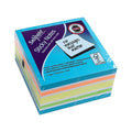 Snopake 76 x 76 mm Blue Rainbow NeonMix Sticky Notes [Cube of 450 Sheets]